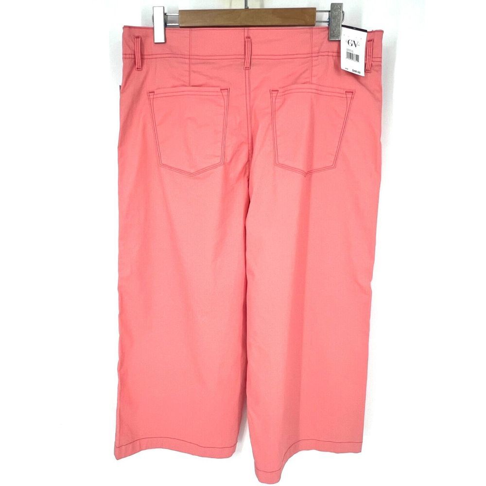 GLORIA VANDERBILT Pants Womens Size 14 Crop Wide Leg Ankle Marjan Rose Pink NWT - Picture 3 of 13